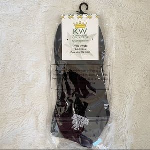 King Weedy Black Cannabis Weed Ankle Socks 2 Pairs